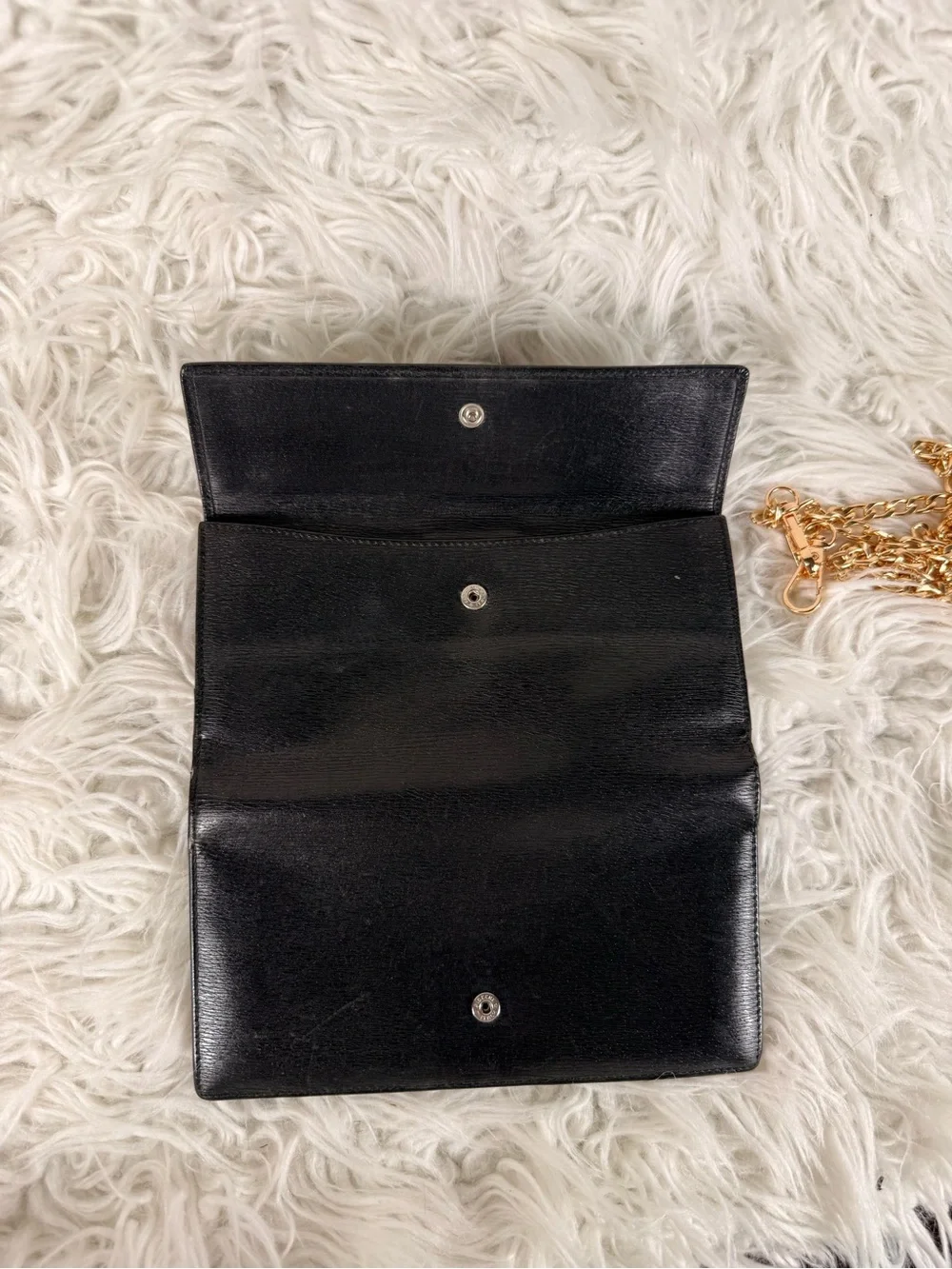 Classic Black Gucci  Leather Long Wallet - Unbranded